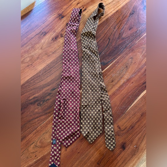 Vintage coach men’s 100% Italian silk ties TWO - Picture 3 of 5